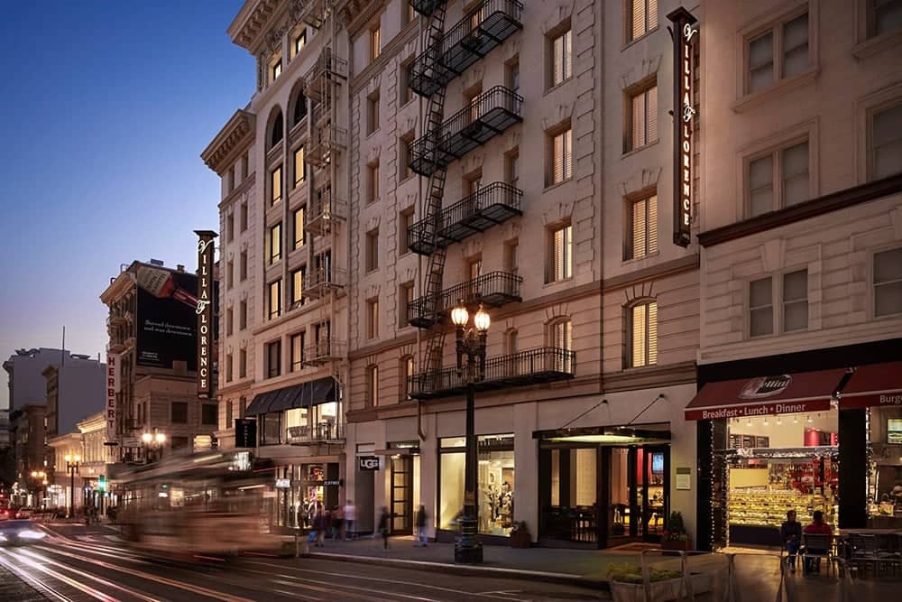 exterior view Villa Florence Hotel in San Francisco hotel