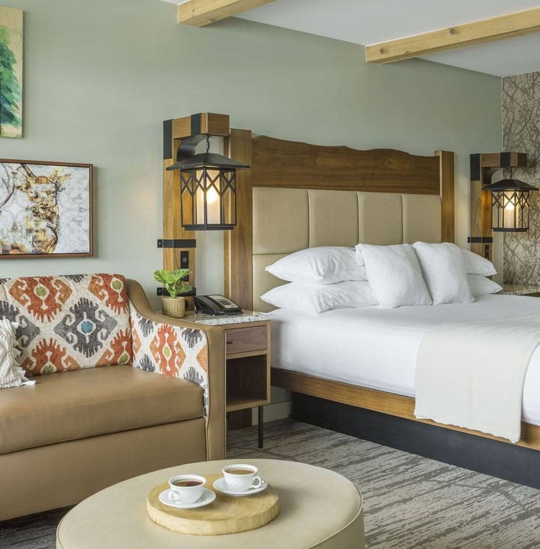 inside view of high peaks resort hotel room