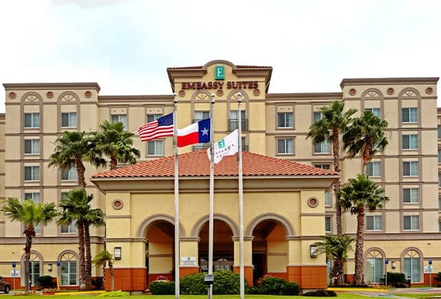 exterior view of Embassy Suites Laredo Acquired
