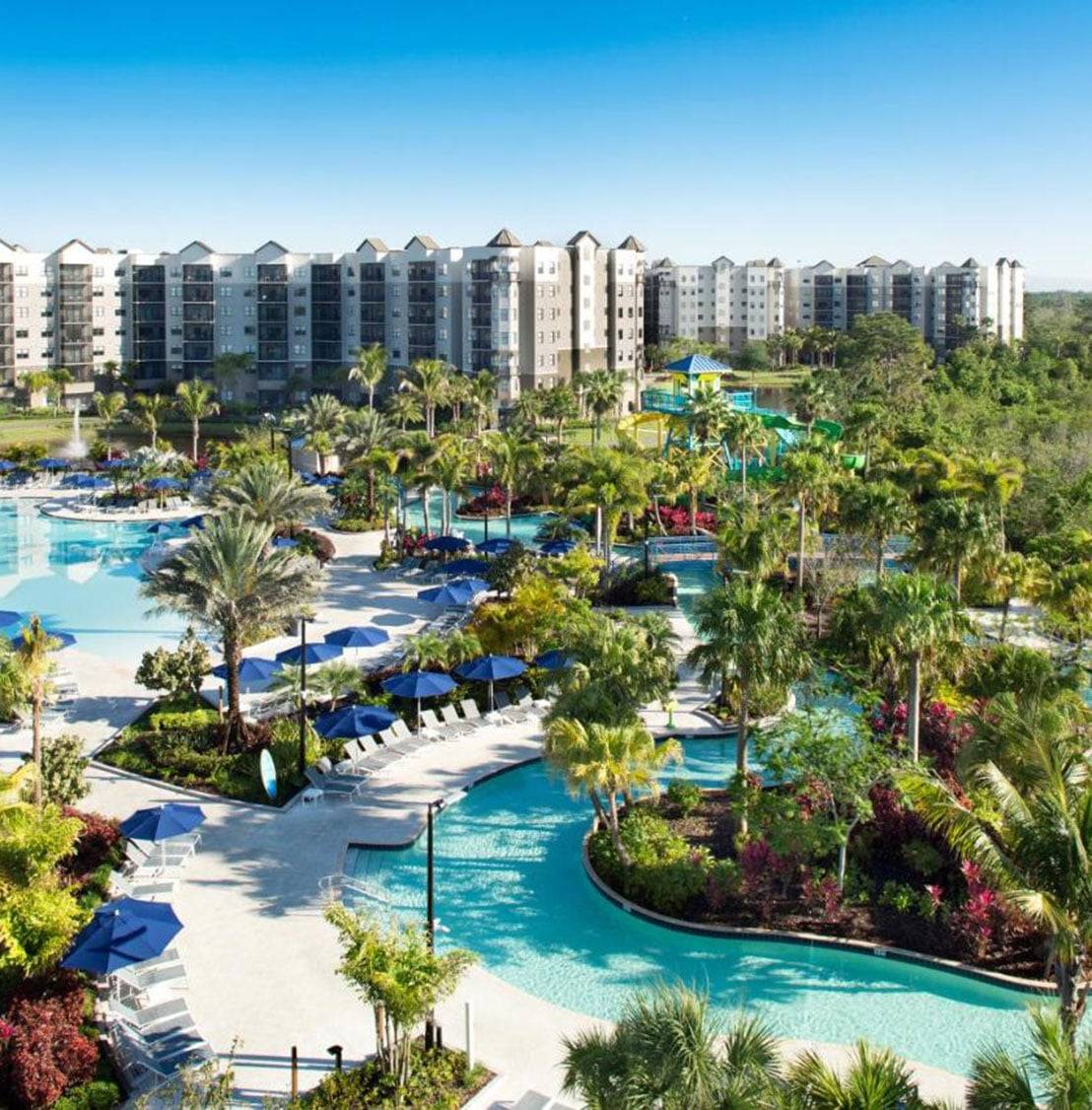 aerial view of the grove resort & water park